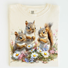 Retro Spring squirrels And Daisies Shirt - Printed On Comfort Colors by Madi Moosh
