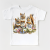 Retro Squirrel Watercolor Nature Scene Spring Shirt - Kids Tee by Madi Moosh