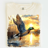 Retro Nature Scene Mallard Duck Shirt - Printed On Comfort Colors by Madi Moosh