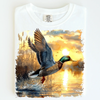 Retro Nature Scene Mallard Duck Shirt - Printed On Comfort Colors by Madi Moosh