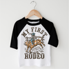 My First Rodeo Birthday Shirt - Kids Western Shirt by Madi Moosh
