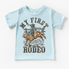 My First Rodeo Birthday Shirt - Kids Western Shirt by Madi Moosh