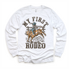 My First Rodeo Birthday Shirt - Kids Western Shirt by Madi Moosh