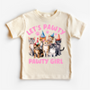 Let's Pawty Pawty Girl Cat Birthday Shirt - Kids Cat Tee by Madi Moosh