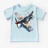 Retro US Military Fighter Jet Shirt - Watercolor Airplane Tee by Madi Moosh