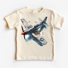 Retro US Military Fighter Jet Shirt - Watercolor Airplane Tee by Madi Moosh