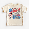 Red White And Cute 4th Of July Shirt - Independence Day Tee by Madi Moosh