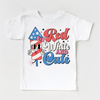 Red White And Cute 4th Of July Shirt - Independence Day Tee by Madi Moosh