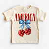 America Cherry July 4th Shirt - Independence Day Tee by Madi Moosh