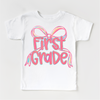 Girls 1st Grade Bow Back To School Shirt - First Day Of School Tee by Madi Moosh