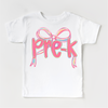 Girls Pre-K Bow Back To School Shirt - First Day Of School Tee by Madi Moosh