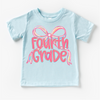 Girls Fourth Bow Back To School Shirt - First Day Of School Tee by Madi Moosh