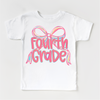 Girls Fourth Bow Back To School Shirt - First Day Of School Tee by Madi Moosh