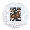 Feral Girl Football Raccoon Shirt - Football Tee by Madi Moosh