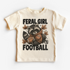 Feral Girl Football Raccoon Shirt - Football Tee by Madi Moosh