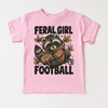 Feral Girl Football Raccoon Shirt - Football Tee by Madi Moosh