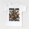 Feral Girl Football Raccoon Shirt - Football Tee by Madi Moosh