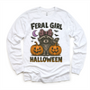 Feral Girl Halloween Shirt - Halloween Raccoon Tee by Madi Moosh