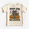 Feral Girl Halloween Shirt - Halloween Raccoon Tee by Madi Moosh