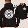 Mens skilled labor front/back hoodie by Madness & Mayhem LLC