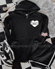 Cool tattoos zip up hoodie by Madness & Mayhem LLC