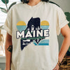 Maine State Vintage Shirt by EnjoyMyDesign LLC