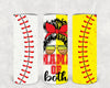 Mama of Both Softball Baseball 20 oz Skinny Tumbler by Anchored Grace Boutique