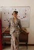 MARCELA TAILORED JACKET SUIT IN GREY PLAID by No Pise La Grama Web