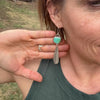Sonoran Gold Turquoise Feather Earrings | Sterling Silver Dangle Earrings | Handmade in Durango Colorado by mend metalworks