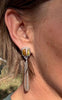 Polychrome Turquoise Feather Stud Earrings | Sterling Silver Dangle Earrings | Handmade in Durango Colorado by mend metalworks