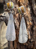 Polychrome Turquoise Feather Stud Earrings | Sterling Silver Dangle Earrings | Handmade in Durango Colorado by mend metalworks