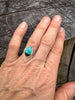 Hubei Turquoise Teardrop Ring | Size 6.5 by mend metalworks