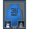 Framed Autographed/Signed Marcus Smart 35x39 Memphis Light Blue Basketball Jersey Beckett BAS COA