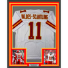 Framed Autographed/Signed Marquez Valdes-Scantling 35x39 Kansas City White Football Jersey Beckett BAS COA