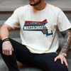 Massachusetts State Vintage Shirt by EnjoyMyDesign LLC