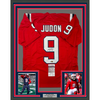 Framed Autographed/Signed Matthew Judon 35x39 New England Red Football Jersey JSA COA