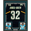 Framed Autographed/Signed Maurice Jones-Drew 35x39 Jacksonville Black Football Jersey Beckett BAS COA