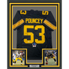 Framed Autographed/Signed Maurkice Pouncey 35x39 Pittsburgh Color Rush Black Football Jersey Beckett BAS COA