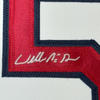Framed Autographed/Signed Willie McGee 35x39 St. Louis White Baseball Jersey JSA COA by Hall of Fame Sports Memorabilia