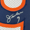 Framed Autographed/Signed Jim McMahon 35x39 Chicago White Football Jersey JSA COA