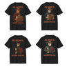 "Me Dicen El Asesino Por Ahi" T-Shirt - Funny Horror Movie Villains Accordion Tee, Jason, Freddy, Ghostface, Michael Myers