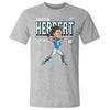 Justin Herbert Cartoon WHT by 500 LEVEL