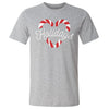 Christmas Candy Cane Heart WHT by 500 LEVEL