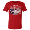 Jack Hughes New Jersey American Flag WHT by 500 LEVEL