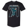 Macklin Celebrini San Jose Number Outline WHT by 500 LEVEL