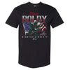 Matt Boldy Minnesota USA Flag WHT by 500 LEVEL