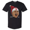 Patrick Mahomes Kansas City Portrait Santa Hat WHT by 500 LEVEL