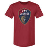 North Carolina Courage Vintage Primary Logo WHT by 500 LEVEL