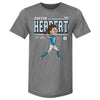 Justin Herbert Cartoon WHT by 500 LEVEL
