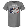 Jack Hughes New Jersey American Flag WHT by 500 LEVEL